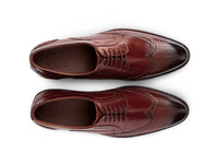 The Bourbon Brogue – Chestnut Wingtip Dress Shoes