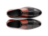 The Oxblood Regent – Oxblood & Black Two-Tone Oxford Dress Shoes
