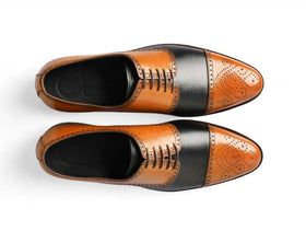 The Valoric Viceroy – Two-Tone Cap-Toe Oxford Dress Shoes